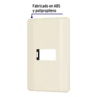 Placa 1 módulo, marfil, línea VOLTECK BASIC 2