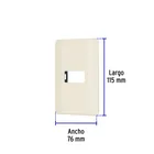 Placa 1 módulo, marfil, línea VOLTECK BASIC 3