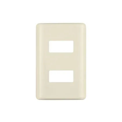 Placa 2 módulos, marfil, línea VOLTECK BASIC