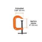 Prensa 4' forjada en acero, uso industrial, TRUPER 2