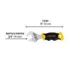 Llave ajustable (perico corto) 5' cromada con grip, PRETUL 3