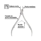 Alicate para manicure 4' cabeza recta, punta mediana, PRETUL 2
