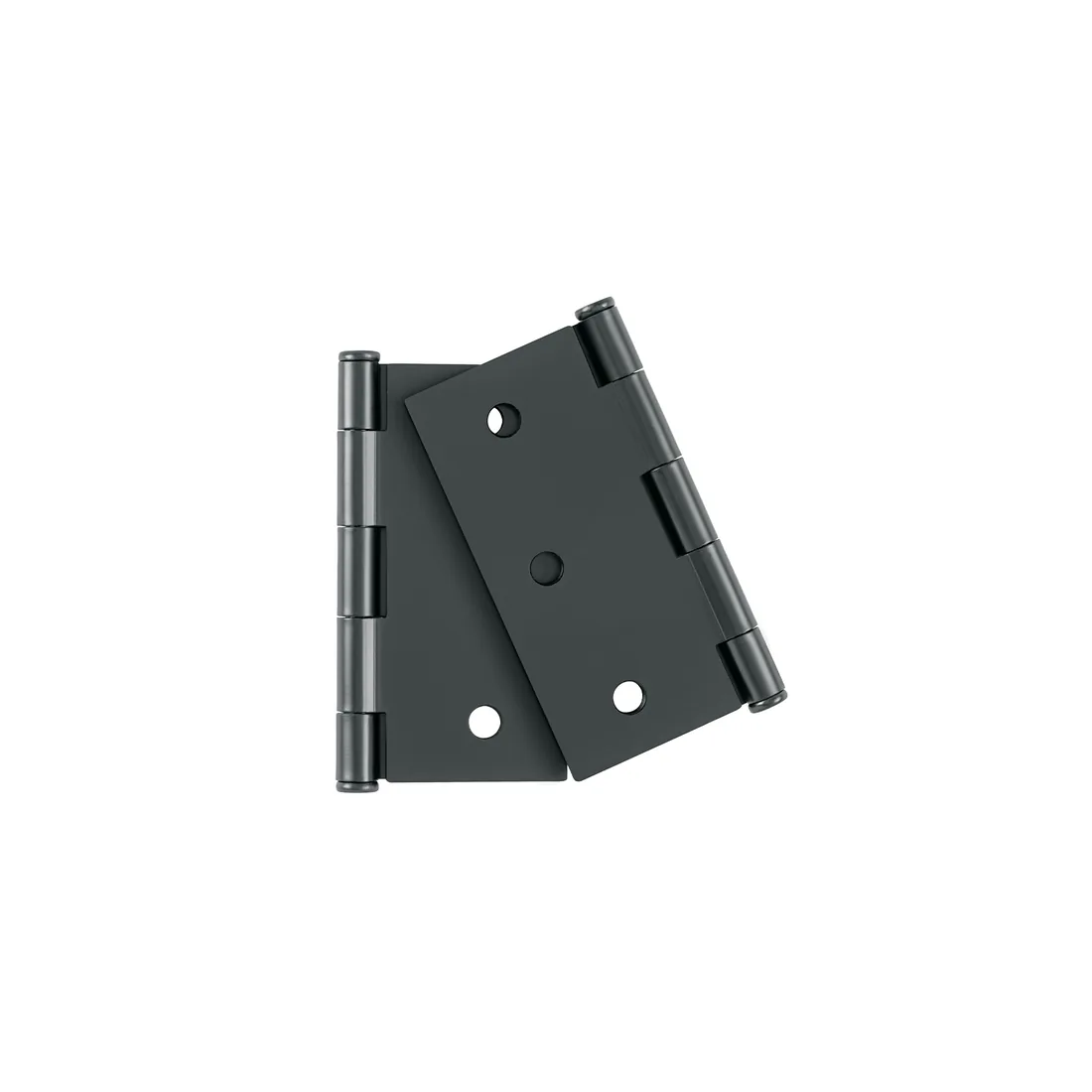 Bolsa 2 bisagras cuadradas 3', negro mate, plana, BASIC