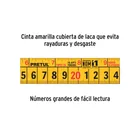 Flexómetro rojo 8 m cinta 25 mm, en tarjeta, PRETUL 4