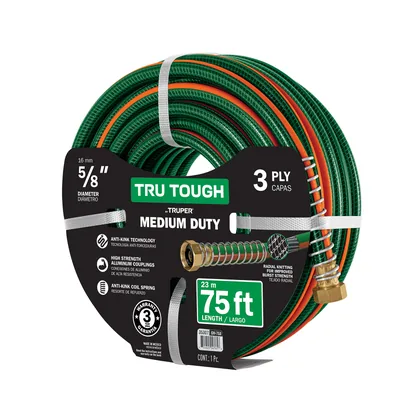 TruTough, 75ft, 3ply, TB 5/8', garden hose