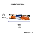 Extensión eléctrica uso rudo 10 m 2x16 AWG para 1 clavija 5