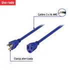 Extensión de uso rudo aterrizada 20 m calibre 16, VOLTECK 3