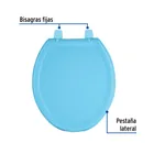 Asiento redondo ligero para WC, abierto, azul, BASIC 2
