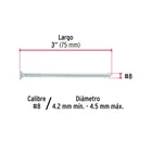 Bolsa 150 pijas para lámina cabeza plana #8 x 3', FIERO 3