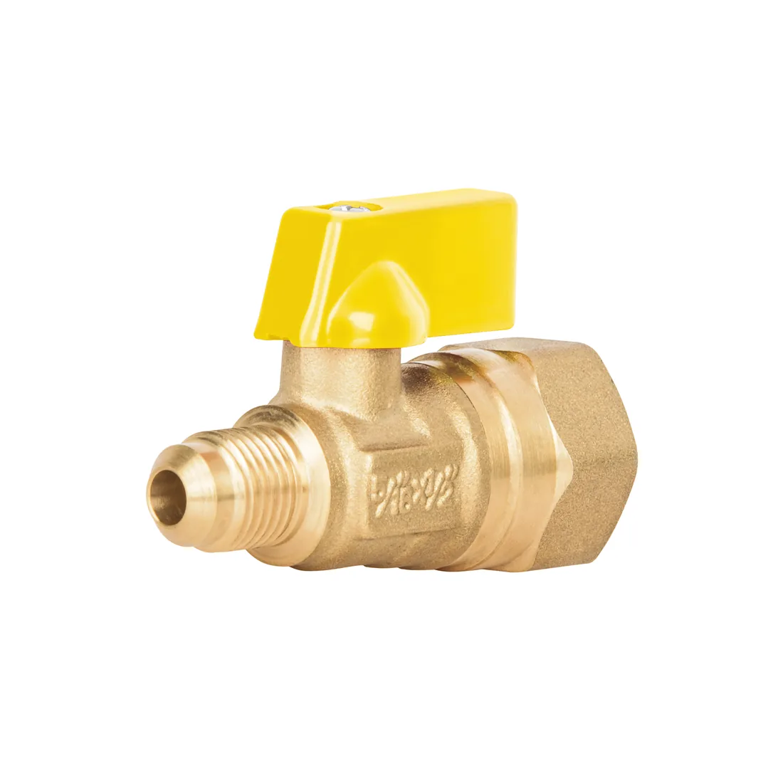 Válvula de control para gas, latón, 5/16'flare x 1/2'hembra