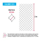 Rollo malla ciclónica cal.12.5, 2x20m, abertura 63mm 45kg 3
