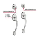Doble jaladera, Lugo llave-mariposa, Cromo Mate, HERMEX 5
