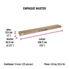 Guardapolvo fijo de 120 cm, blanco, HERMEX 7