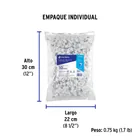 Bolsa con 500 grapas blancas de 10 mm para cable redondo 6