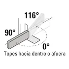 Bisagra de piso doble acción, cromo brillante, HERMEX 3