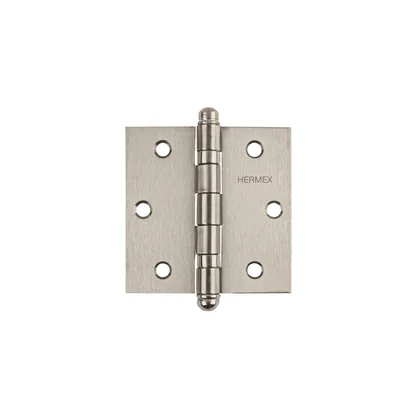 Bisagra cuadrada 3', acero inox, cabeza redonda, HERMEX