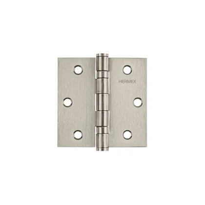 Bisagra cuadrada 3', acero inox, cabeza plana, HERMEX