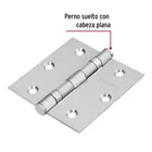 Bisagra cuadrada 3', acero inox, cabeza plana, HERMEX 2