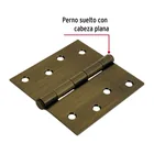 Bisagra cuadrada 4', latón antiguo, cabeza plana, HERMEX 2