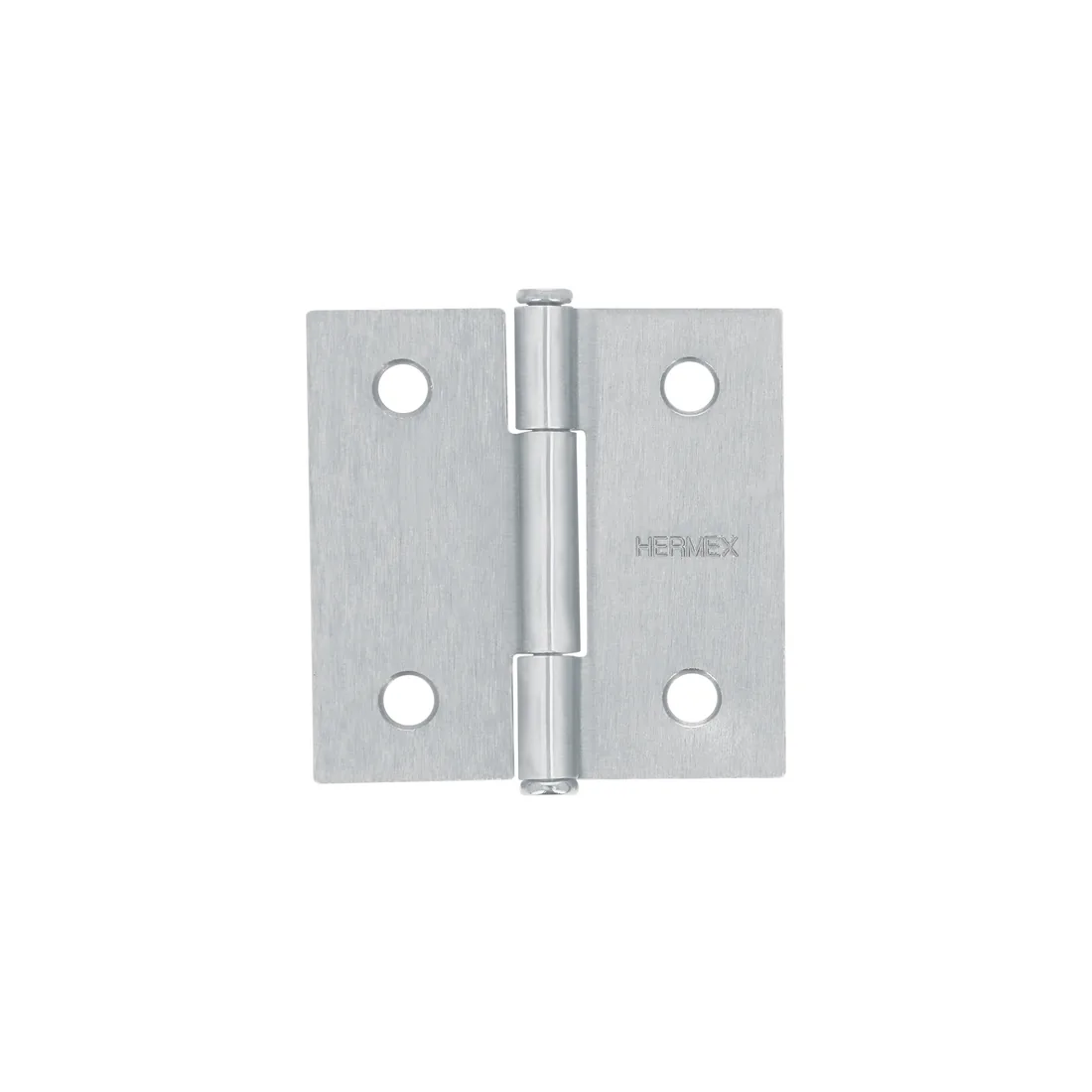 Bisagra cuadrada 2', acero satinado, cabeza plana, HERMEX