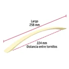 Jaladera de 224mm, línea Moderna, latón brillante, HERMEX 3