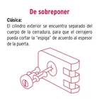 Cerradura sobreponer, puerta corrediza, clásica, izquierda 4