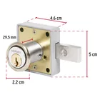 Cerradura para mueble, modelo 26, cromo, HERMEX 3