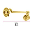 Gancho para puerta, latón brillante, HERMEX 4