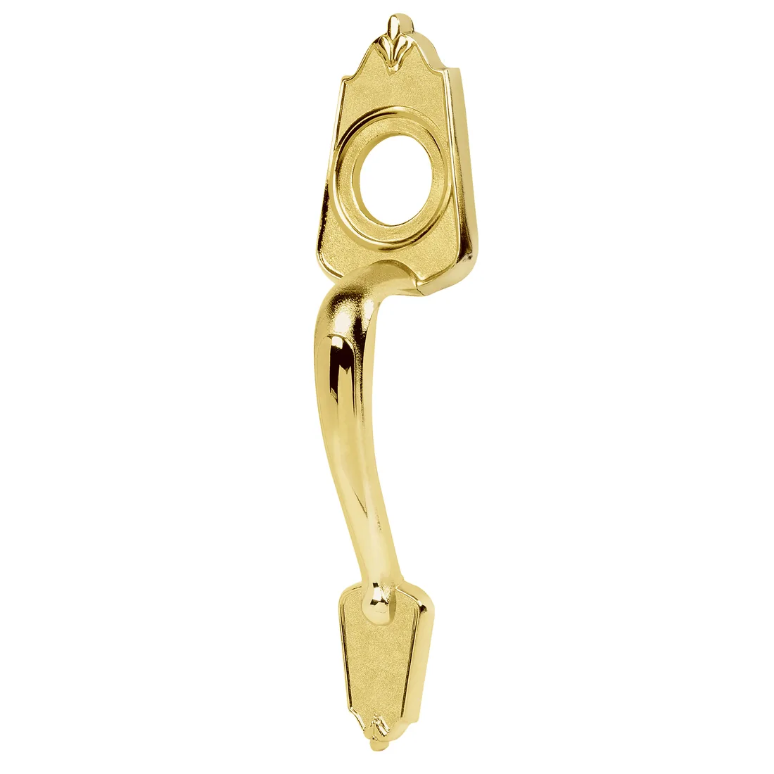 Chapetón metálico para puerta, acabado latón brillante