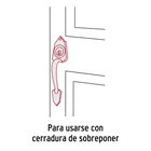 Chapetón metálico para puerta, acabado latón brillante 4