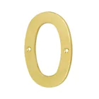 Número 0 de latón sólido 4', latón brillante, HERMEX 1