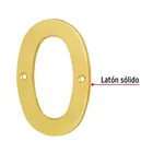 Número 0 de latón sólido 4', latón brillante, HERMEX 2