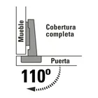 Bolsa 2 bisagras bidimensionales 110°, cobertura completa 2