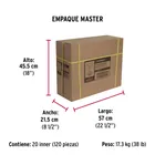 Bolsa 2 bisagras bidimensionales 110°, cobertura completa 8