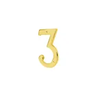 Número 3 de latón sólido 4', latón brillante, HERMEX 1