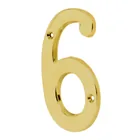 Número 6 de latón sólido 4', latón brillante, HERMEX 1