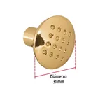 Perilla metálica estilo 'Contempo', latón brillante, HERMEX 3
