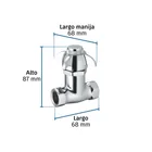 Llave con resorte para mingitorio, FOSET 3