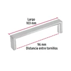 Jaladera de 96mm, línea Andamio, níquel, HERMEX 3