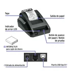 Impresora térmica de recibos 58 mm, USB+BT, corte manual 2