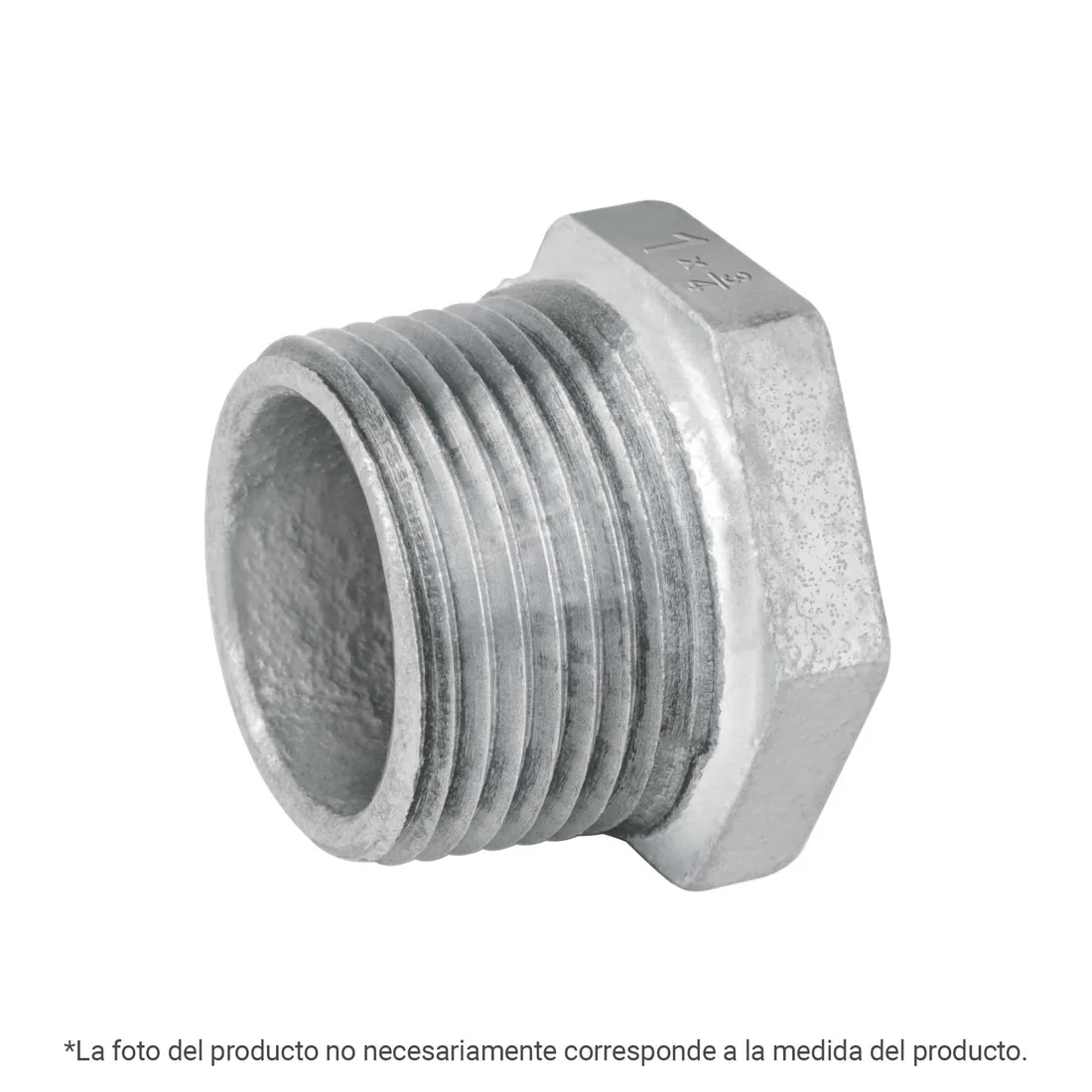 Reducción bushing acero galvanizado 1/2x1/4', FOSET