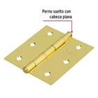 Bisagra cuadrada 3', acero latonado, cabeza plana, BASIC 2