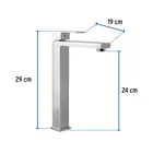 Monomando alto para lavabo, cromo, FOSET KUBO 3