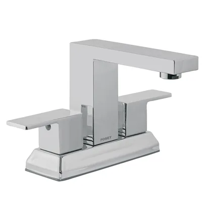 Mezcladora para lavabo 4', cromo, FOSET KUBO