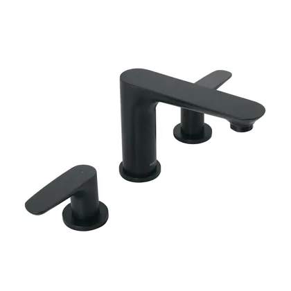 Mezcladora lavabo taladros separados, negro, FOSET RIVIERA