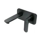 Monomando a pared para lavabo, negro, FOSET RIVIERA 1