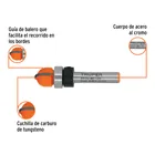 Broca para router, media caña, 1/2' con balero, TRUPER 2