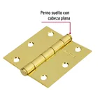 Bisagra cuadrada 3', acero latonado, cabeza plana, HERMEX 2