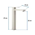 Monomando alto para lavabo, satín, FOSET KUBO 3