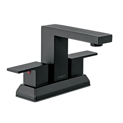 Mezcladora para lavabo 4', negro, FOSET KUBO
